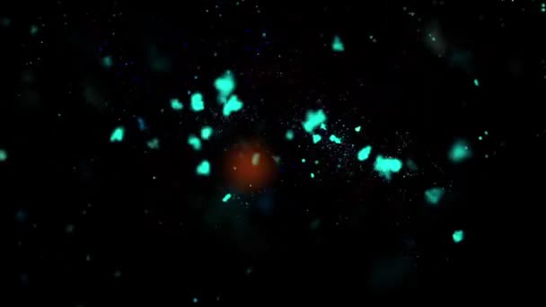 粒子混沌系统多色 — 图库视频影像