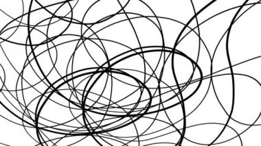 Dönen Siyah Dalgalı Çizgiler Siyah Beyaz Arka Plan