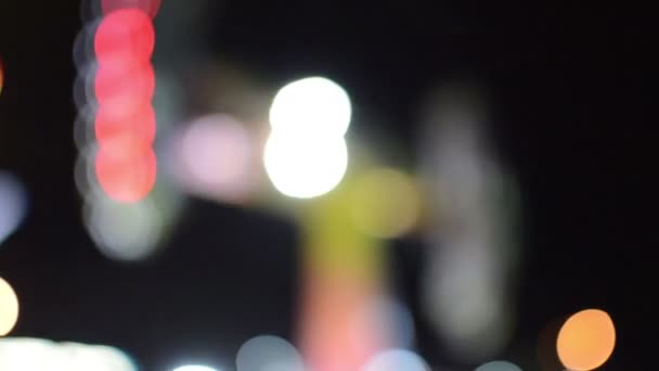 Odaklanmamış Bokeh Işıkları Lens Işıkları Soyut Işık Arkaplanı — Stok video