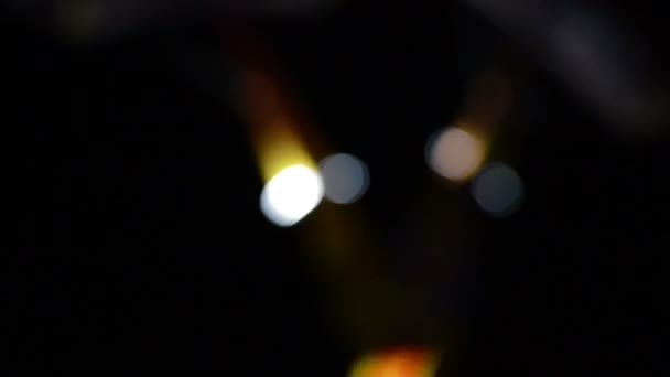 Defocused Bokeh Lights Lens Flare Abstract Lichte Achtergrond — Stockvideo