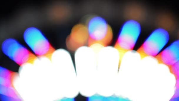 集光されたボケ光とレンズフレア アブストラクト光背景 — ストック動画