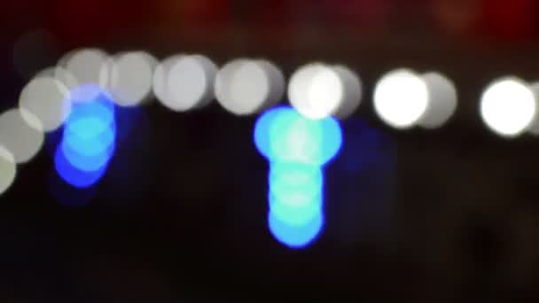 Luci Lente Bokeh Sfocate Sfondo Chiaro Astratto — Video Stock