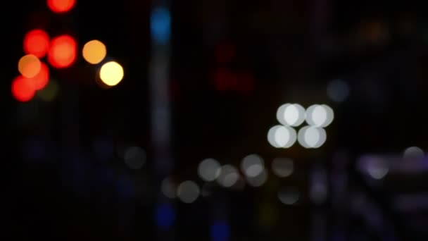 Defocused Bokeh Lights Lens Flare Abstract Light Background — Stock Video