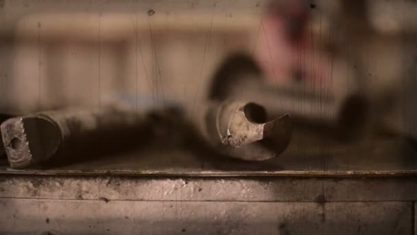 Close Shot Metal Drill Bit — Videoclip de stoc