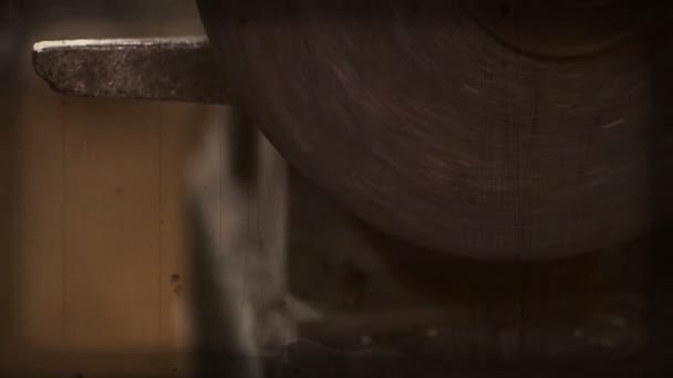 磨石电动工具的近视 — 图库视频影像