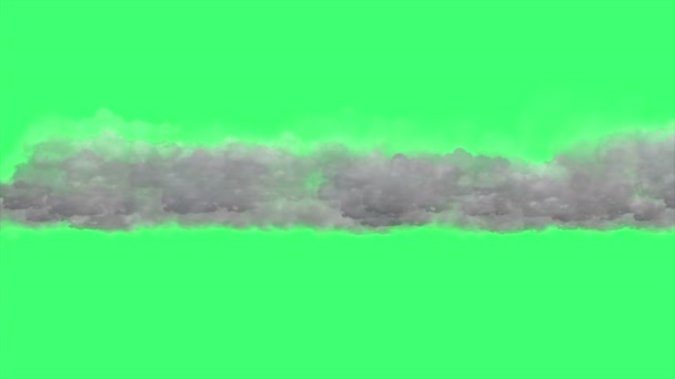 Animation Clouds Effect Green Screen — Stock Video