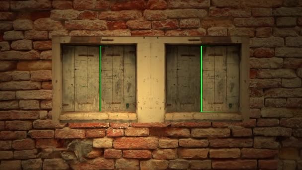 Ventanas Abiertas Animación Pantalla Verde — Vídeo de stock