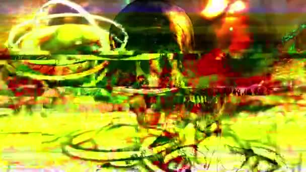 Жах Зомбі Ефектами Змішаними Носіями Двох Анімацій — стокове відео