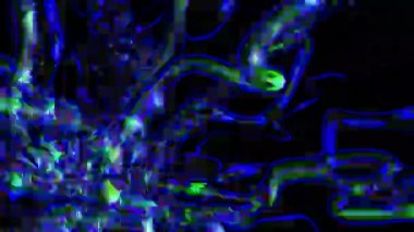 Soyut Psikedelik ve Garip Dijital Fütüristik Arkaplan 