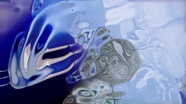 Soyut Psikedelik ve Garip Dijital Fütüristik Arkaplan 