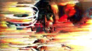 Soyut Ekran Dijital Piksel Sıralama Gürültüsü