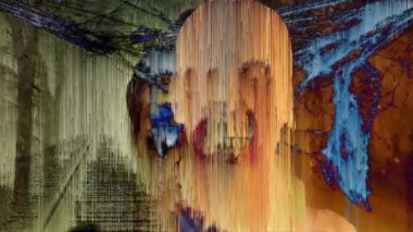 Soyut Ekran Dijital Piksel Sıralama Gürültüsü
