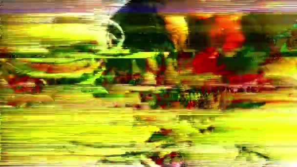 Abstract Screen Digital Pixel Sorting Noise — Stock Video