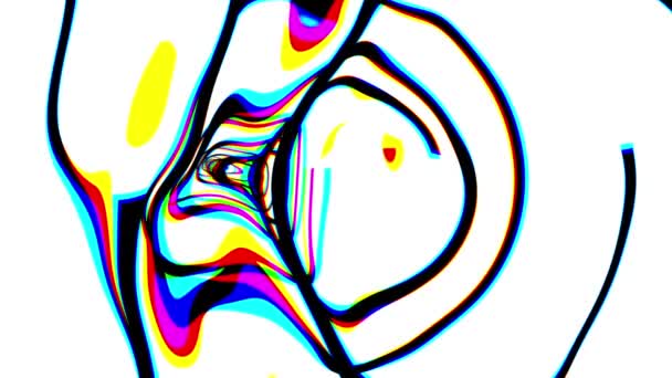 Abstract Psychedelische Vreemde Digitale Futuristische Achtergrond — Stockvideo