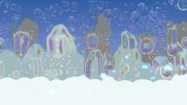 Soyut Psikedelik ve Garip Dijital Fütüristik Arkaplan 