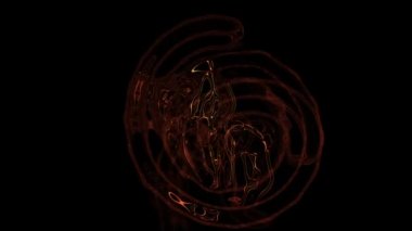 Soyut Psikedelik ve Garip Dijital Fütüristik Arkaplan 