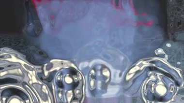 Soyut Psikedelik ve Garip Dijital Fütüristik Arkaplan 