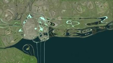 Soyut Psikedelik ve Garip Dijital Fütüristik Arkaplan 