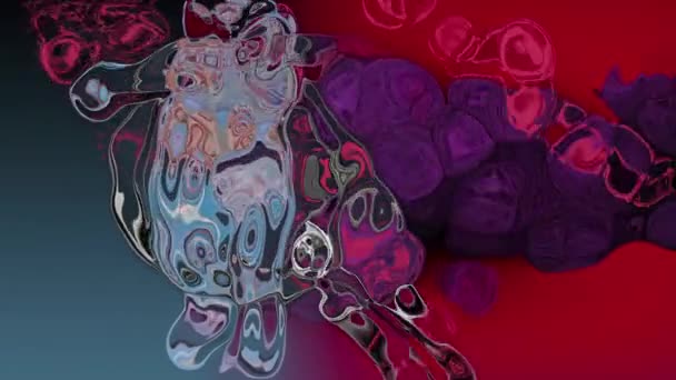 Абстрактний Психоделічний Дивний Цифровий Футуристичний Фон — стокове відео