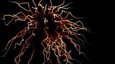 Soyut Renkli Hareketli Çizgili Yüzeyin Eşsiz Tasarımı