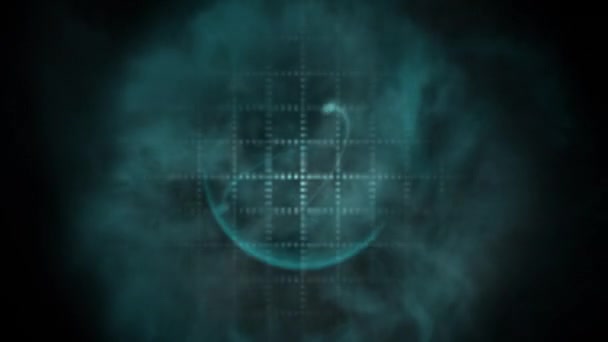 atome d'étoile magique - animation sur fond de nuages