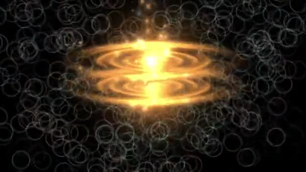 Magic Star Atom Animation Sur Fond Cercles — Video