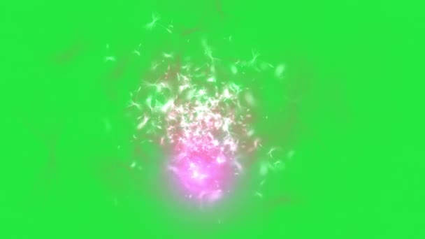 Feux Artifice Magiques Avec Particules Étincelles Sur Écran Vert Animation — Video