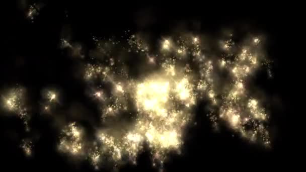 Анімація Частинки Абстрактний Блиск Космічні Спалахи — стокове відео