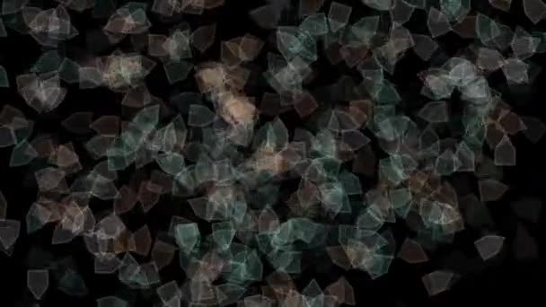 Renkli Düşen Beşgen Şekilleri Canlandırması — Stok video