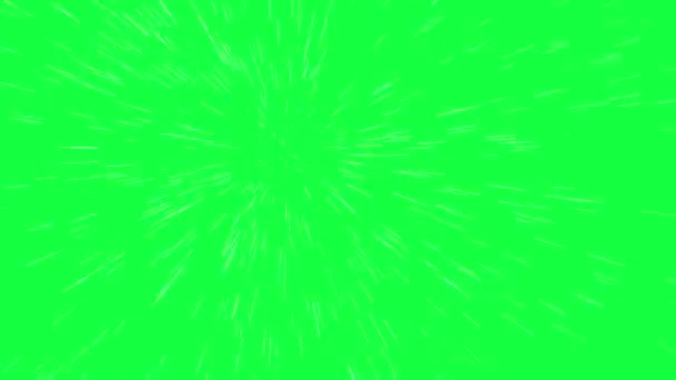 Going Warp Speed Cartoon Style Green Screen Animation — Stock Video