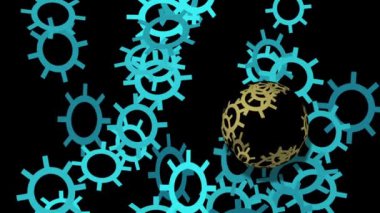 Mavi Düşen Vites Şekilleri Canlandırması