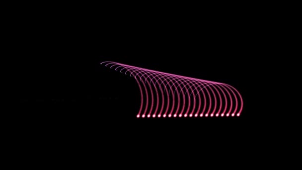 Гипнотическая Сетка Линий Создает Геометрические Узоры Анимация Графика — стоковое видео