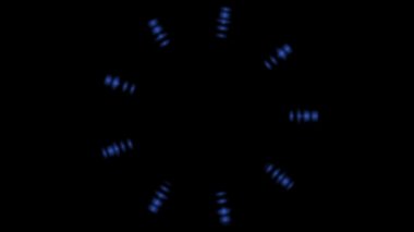 Hipnotik çizgiler geometrik desenler oluşturur. Animasyon. Bilgisayar grafikleri ögesi-HUD