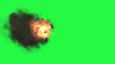 Yeşil ekranda ateş topu