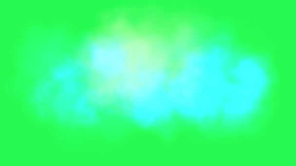 Абстрактное Облако Дыма Дым Замедленной Съемке Зеленом Экране Белый Дым — стоковое видео