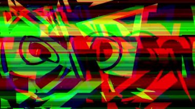 2d düz sarı Soyut Teknoloji Geometrik Video Animasyonu