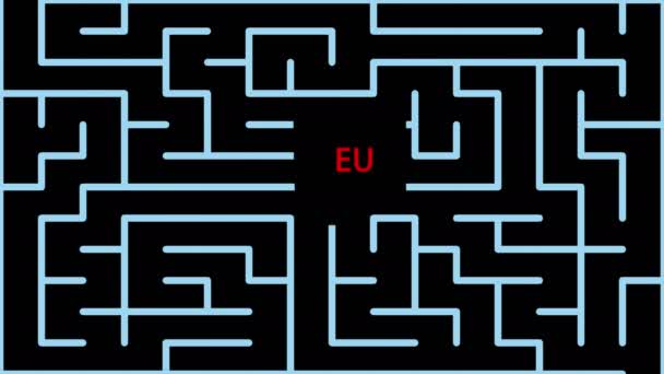 animation de labyrinthe avec texte rouge et lignes vertes et possible Solution -UE