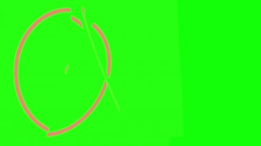 2d düz sarı Soyut Teknoloji Geometrik Video Canlandırması yeşil sceen üzerinde