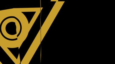 2d düz sarı Soyut Teknoloji Geometrik Video Canlandırması