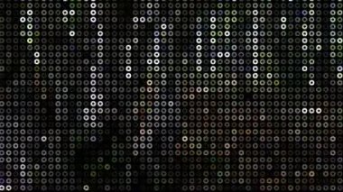 Farklı Yuvarlak ve Noktaların Soyut Seti Parlak Doku Canlandırması