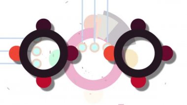 Moda Geometrik Elementleriyle Basit 2d Soyut Arkaplan.