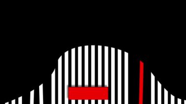 Kırmızı çizgili siyah beyaz animasyon 