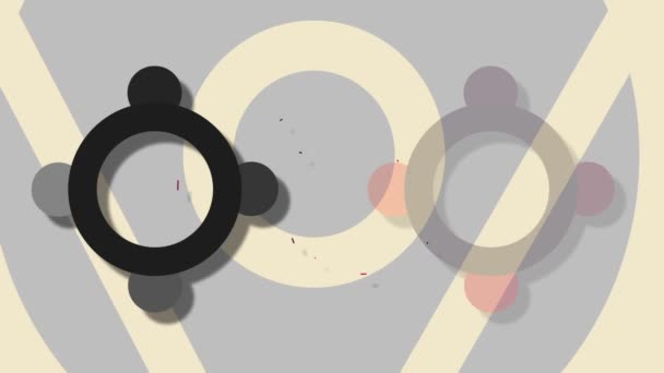 Einfacher Flacher Abstrakter Hintergrund Mit Trendigen Geometrischen Elementen — Stockvideo