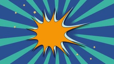 Çizgi roman tarzında mutlu yıllar. Renkli anahtar sürümü içeren canlandırma