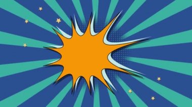 Çizgi roman tarzında inanılmaz bir kelime. Renkli anahtar sürümü içeren canlandırma