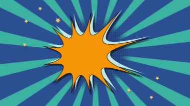 Çizgi roman tarzında kelime oyunu. Renkli anahtar sürümü içeren canlandırma