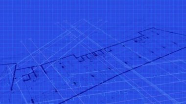 zemin tasarımının teknik çizimlerini gösteren animasyon büyük detaylar ve ev modelinin 3d 'sini hazırlıyor.