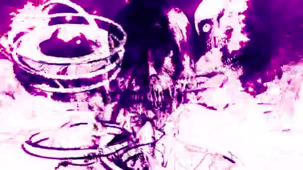 Horor Zombie Efekty Smíšená Média Dvou Animace — Stock video