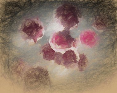 İnsan vücudundaki kanser hücrelerinin dijital 3D çizimi