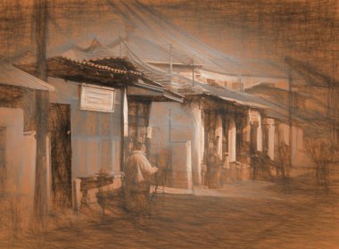 Old Town House 'un 3D çizimi